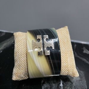 Tory Burch Two-Tone Bracelet on Colored Lucite